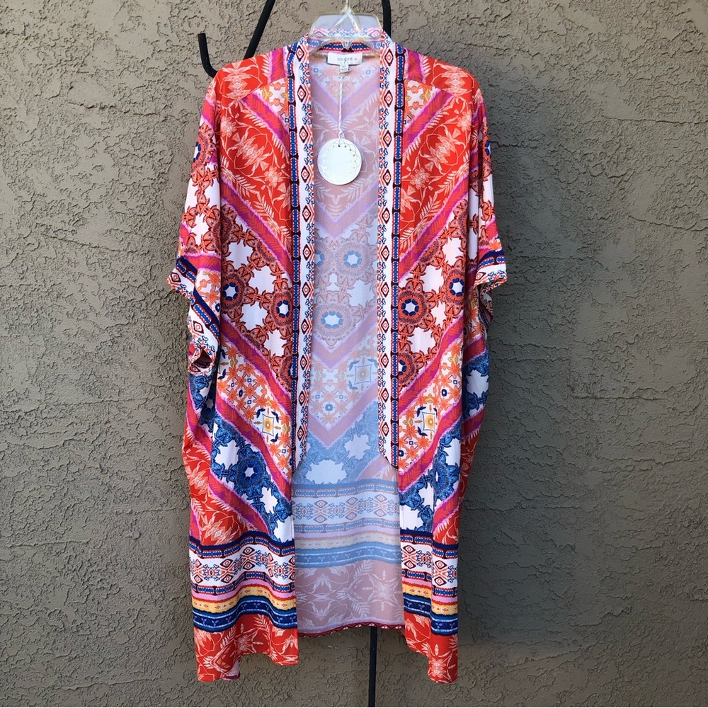 NWT UMGEE Open Front Kimono Sz 1XL